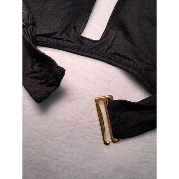 Andie Swim Cartagena Top Black Removable Straps Swim Bikini Top Size M NWT - Picture 5 of 7